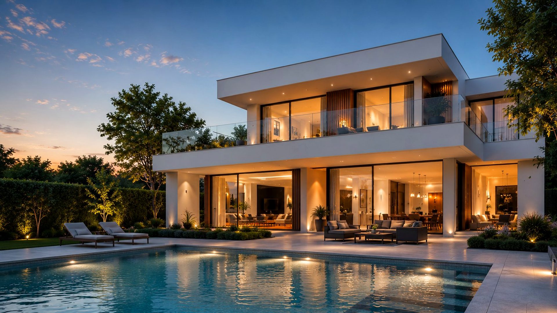 Moderne Villa mit Pool – Beispiel für eine finanzierte Traumimmobilie
